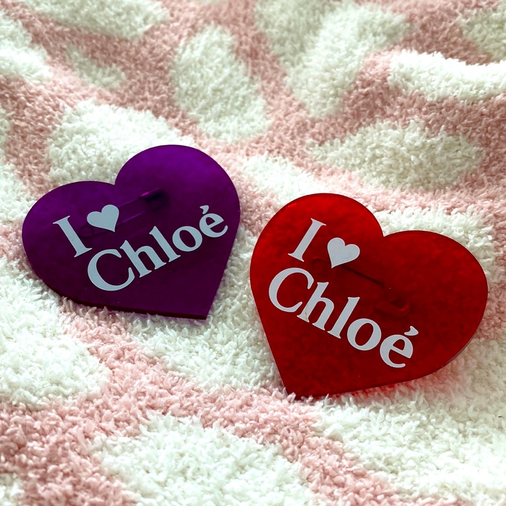I ❤︎ Chloe PinBack Charm Two piece set